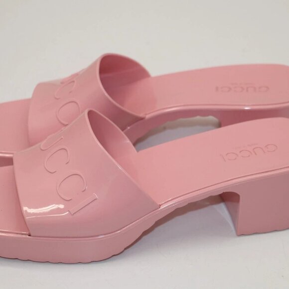 Gucci Rubber Platform Slide Sandals Wild Rose Women's EU 41 US 11 - Pink - Picture 6 of 16
